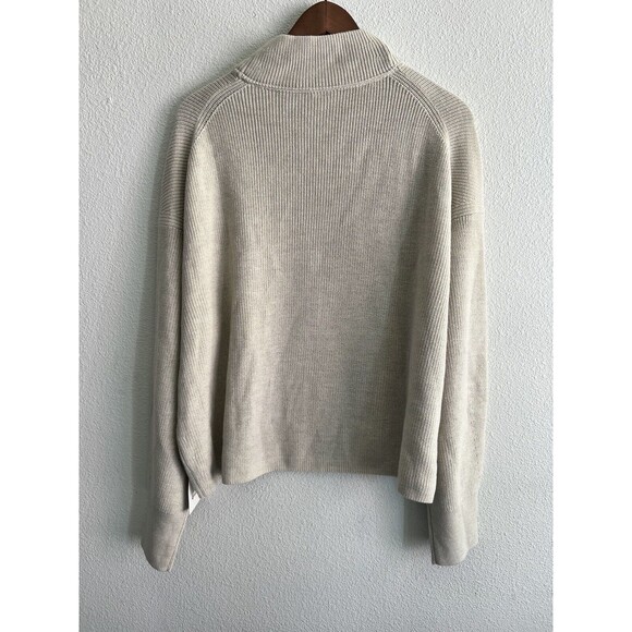 NWT Lululemon Merino Wool Blend Ribbed turtleneck sweater size 14 White Opal - Picture 5 of 5